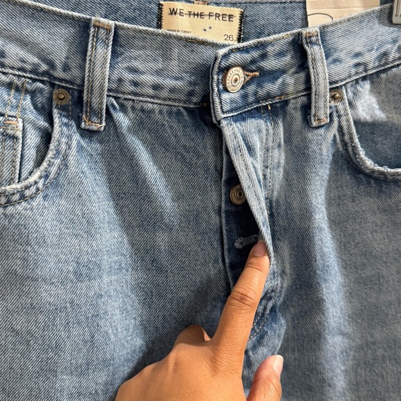 Free People We the Free NWT 26 Holly Bootcut Jeans Button Fly High Rise Casual - Picture 7 of 8